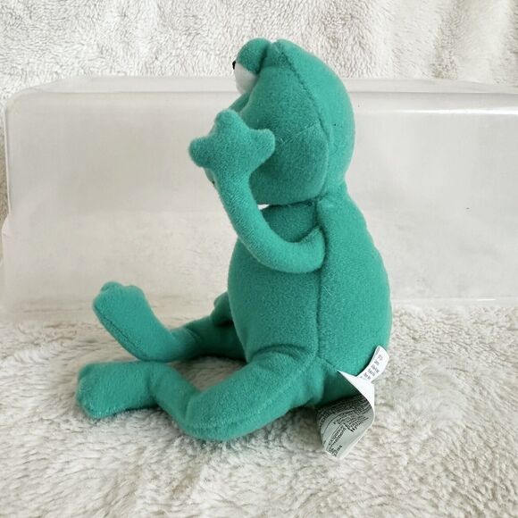 Hallmark Green Cross Legged Sitting Frog Toad Plush 6” Vintage - Picture 3 of 6